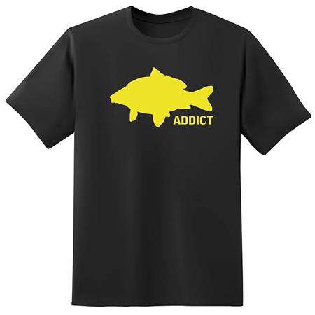 T-Shirt Kurzarm Herren Fishxplorer Addict Carpe - Schwarz