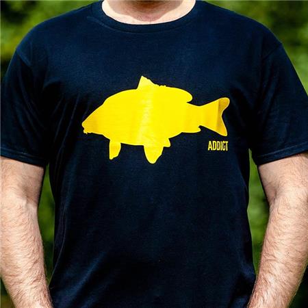 T-SHIRT KURZARM HERREN FISHXPLORER ADDICT KARPFEN - SCHWARZ