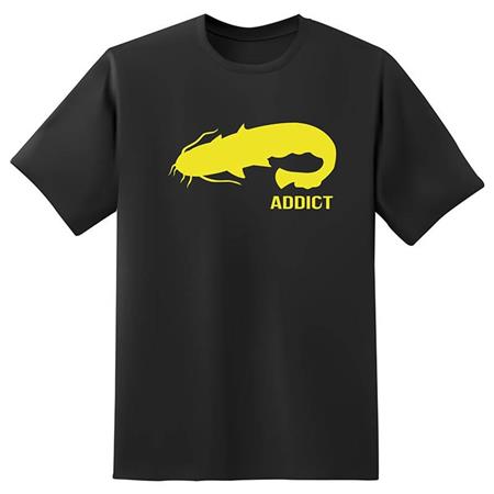 T-Shirt Kurzarm Herren Fishxplorer Addict Wels - Schwarz