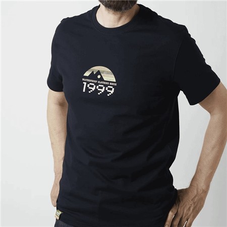 T-SHIRT KURZARM HERREN GEOFF ANDERSON ORGANIC RETRO 1999 - SCHWARZ