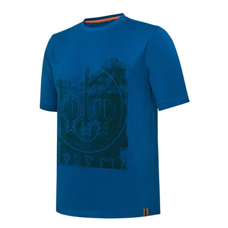 T-SHIRT KURZÄRMELIG FÜR HERREN - BLUE TWILIGHT BERETTA LOGO - BLUE TWILIGHT