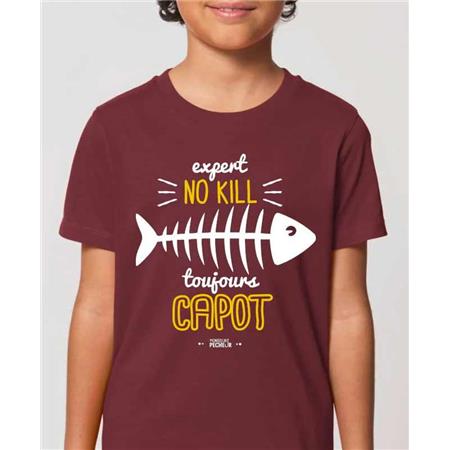 T-Shirt Kurze Ärmel Kind Monsieur Pêcheur Expert No Kill