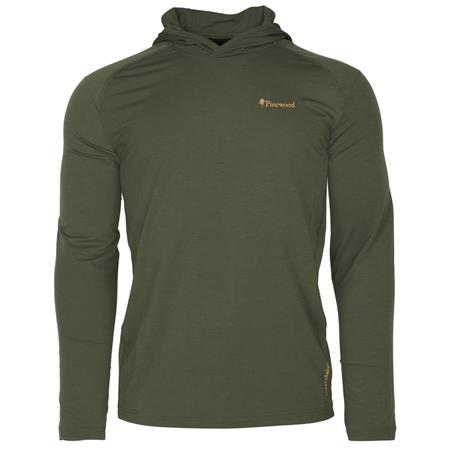 T-Shirt Manche Longue Homme Pinewood Insectsafe Function Hoodie - Vert