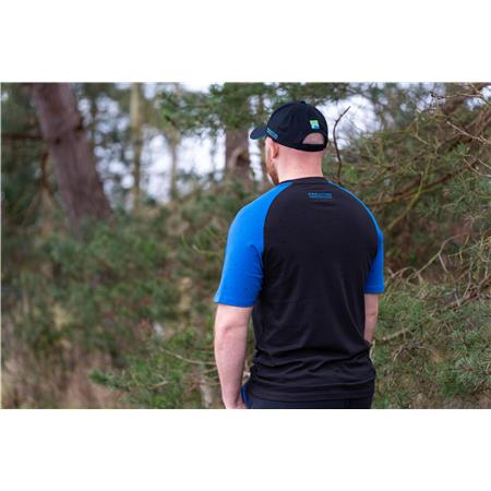 T-SHIRT MANICHE CORTE - NERO/BLU PRESTON INNOVATIONS LIGHTWEIGHT RAGLAN T-SHIRT - NOIR/BLEU