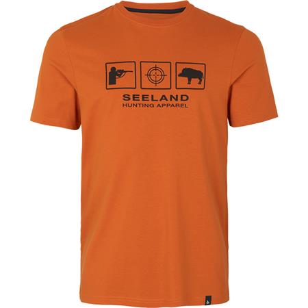 T-Shirt Maniche Corte Uomo - Arancione Seeland Lanner - Orange