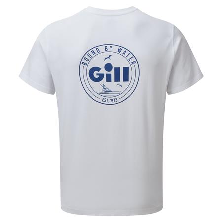 T-SHIRT MANICHE CORTE UOMO - BIANCO/BLU GILL GRAPHIC - BLANC/BLEU