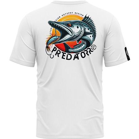 T-SHIRT MANICHE CORTE UOMO - BIANCO HOT SPOT DESIGN PREDATOR BARRACUDA - BLANC