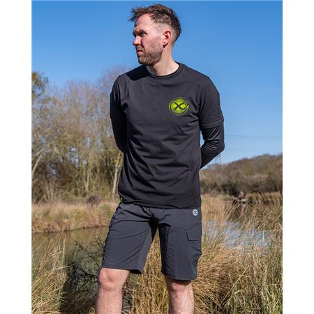 T-SHIRT MANICHE CORTE UOMO FOX MATRIX LARGE FADE T-SHIRT BLACK/LIME - NERO