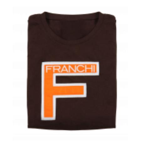 T-Shirt Maniche Corte Uomo Franchi Quadrati Arancione