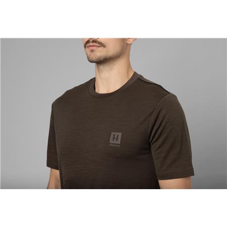 T-SHIRT MANICHE CORTE UOMO - MARONE HARKILA BASE ALL SEASON - MARRON