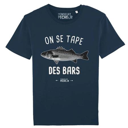 T-Shirt Maniche Corte Uomo Monsieur Pêcheur On Se Tape Des Bars