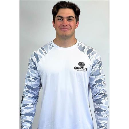 T-SHIRT MANICHE LUNGHE OUTWATER CAMP ONE - BIANCO CAMO