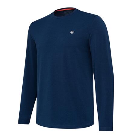 T-SHIRT MANICHE LUNGHE UOMO - BLU BERETTA TEAM LS - BLEU