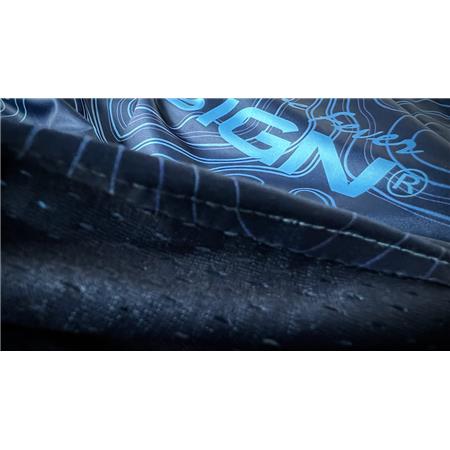 T-SHIRT MANICHE LUNGHE UOMO HOT SPOT DESIGN HOODED T-SHIRT OCEAN PERFORMANCE BATHYMETRY - BLU