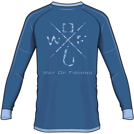 T-SHIRT MANICHE LUNGHE UOMO W.O.F. CROIX - BLU