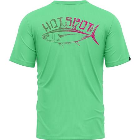 T-SHIRT MED KORTE ÆRMER, HERRE HOT SPOT DESIGN TUNA - GRØN