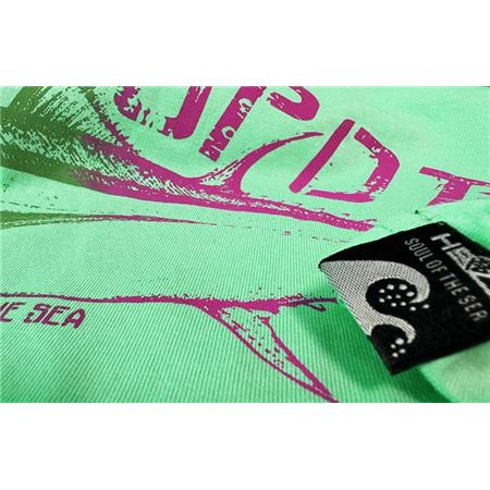 T-SHIRT MED KORTE ÆRMER, HERRE HOT SPOT DESIGN TUNA - GRØN