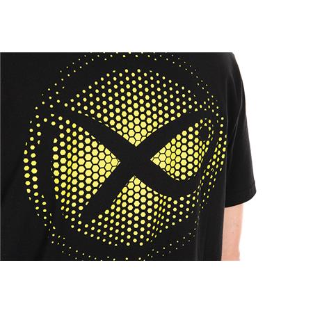 T-SHIRT MED KORTE ÆRMER TIL HERRE FOX MATRIX LARGE FADE T-SHIRT BLACK/LIME - SORT