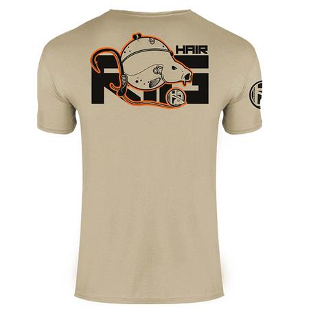 T-SHIRT MED KORTE ÆRMER TIL HERRE HOT SPOT DESIGN HAIR RIG - BRUN