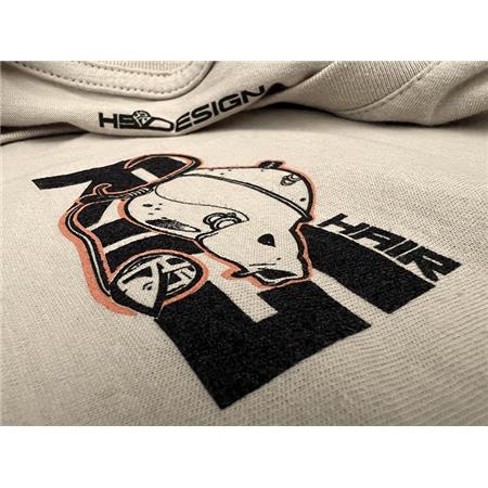 T-SHIRT MED KORTE ÆRMER TIL HERRE HOT SPOT DESIGN HAIR RIG - BRUN
