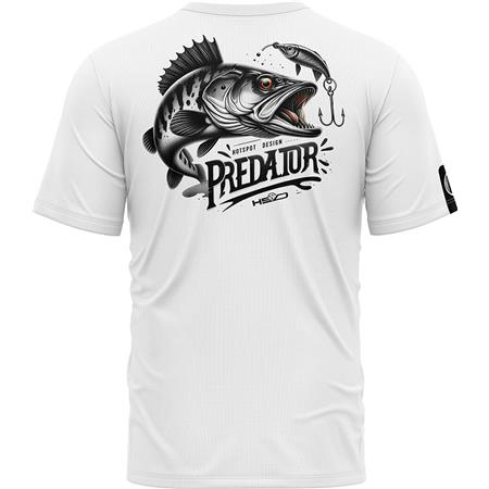 T-SHIRT MED KORTE ÆRMER TIL HERRE HOT SPOT DESIGN PREDATOR ZANDER - HVID