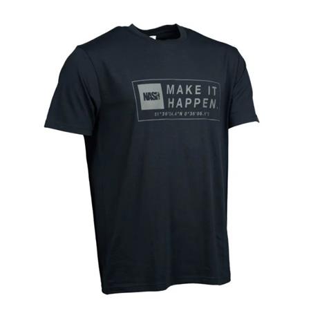 T-Shirt Med Korte Ærmer Til Herre Nash Make It Happen Coordinates - Sort