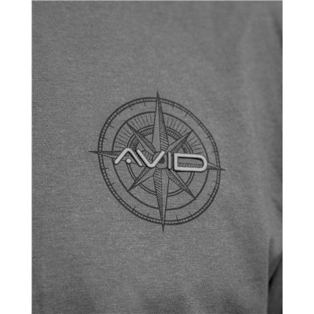 T-SHIRT MED KORTE ÆRMER TIL MÆND AVID CARP BEARING T-SHIRT - GRÅ