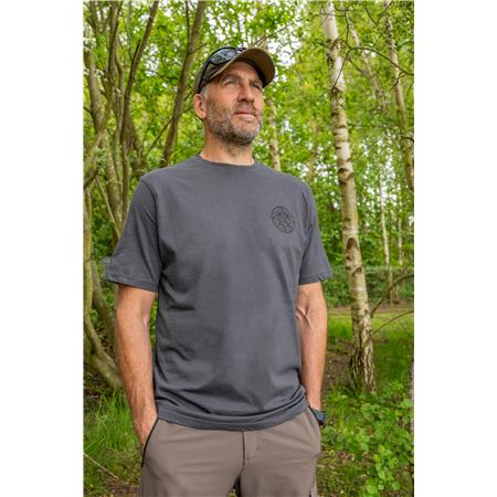 T-SHIRT MED KORTE ÆRMER TIL MÆND AVID CARP BEARING T-SHIRT - GRÅ