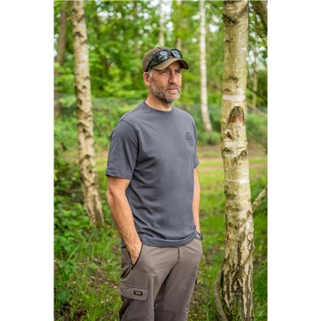 T-SHIRT MED KORTE ÆRMER TIL MÆND AVID CARP BEARING T-SHIRT - GRÅ