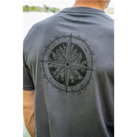 T-SHIRT MED KORTE ÆRMER TIL MÆND AVID CARP BEARING T-SHIRT - GRÅ