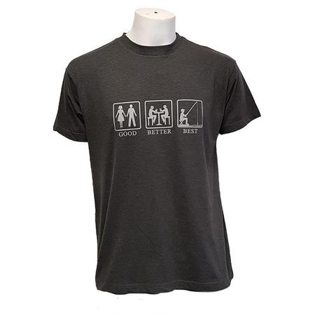 T-Shirt Med Korte Ærmer Til Mænd Bartavel Good Better Best - Grå