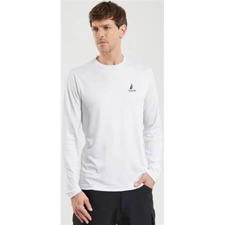 T-Shirt Med Lange Ærmer Til Herre Bermudes Vallon - Hvid