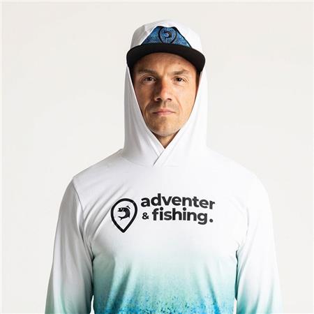 T-SHIRT MED LANGE ÆRMER TIL MÆND ADVENTER & FISHING GOLON ANTI UV - BLÅ