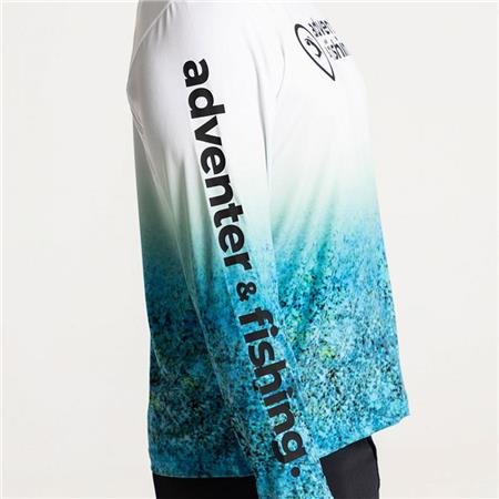 T-SHIRT MED LANGE ÆRMER TIL MÆND ADVENTER & FISHING GOLON ANTI UV - BLÅ