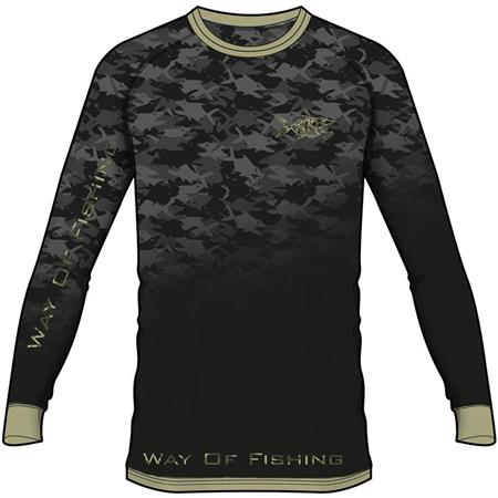 T-Shirt Męski Z Długim Rękawem W.O.F. Croix - Czarny