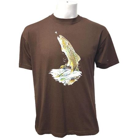 T-Shirt Męski Z Krótkim Rękawem Bartavel Pstrąg - Czekoladowy