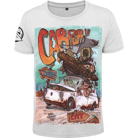 T-Shirt Męski Z Krótkim Rękawem Hot Spot Design Carper - Biały