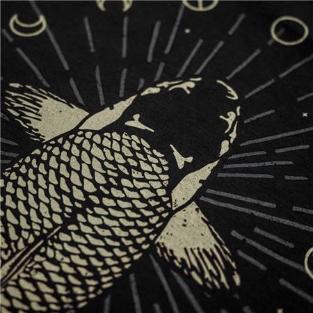 T-SHIRT MĘSKI Z KRÓTKIM RĘKAWEM KUMU MAKE YOUR OWN LUCK - CZARNY