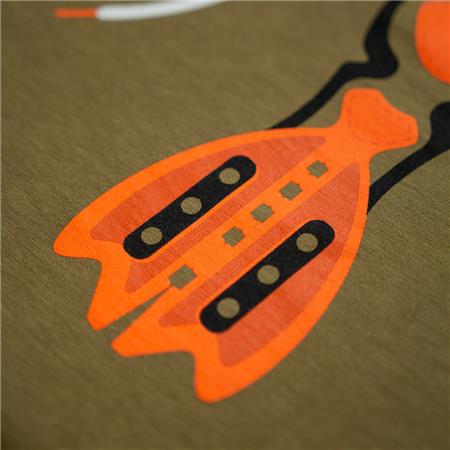 T-SHIRT MĘSKI Z KRÓTKIM RĘKAWEM KUMU TRUE LEATHER - KHAKI