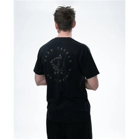 T-SHIRT MĘSKI Z KRÓTKIM RĘKAWEM NASH MAKE IT HAPPEN CARP LOGO - CZARNY