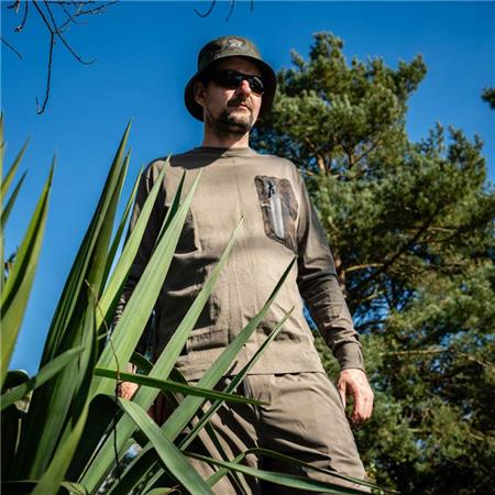 T-SHIRT MĘSKI Z KRÓTKIM RĘKAWEM NASH ZT HD LONG SLEEVE - KHAKI