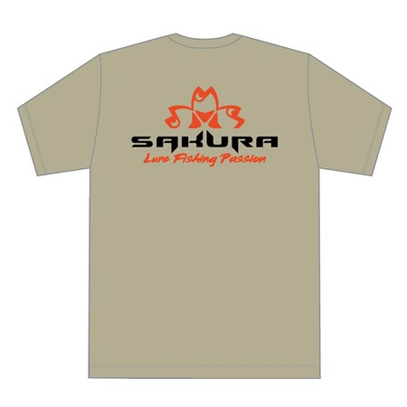 T-SHIRT MĘSKI Z KRÓTKIM RĘKAWEM SAKURA - OLIWKOWY