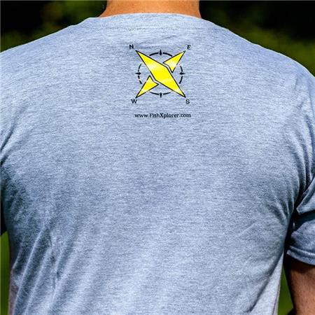 T-SHIRT MET KORTE MOUWEN HEREN FISHXPLORER FISHTIQUE - GRIJS