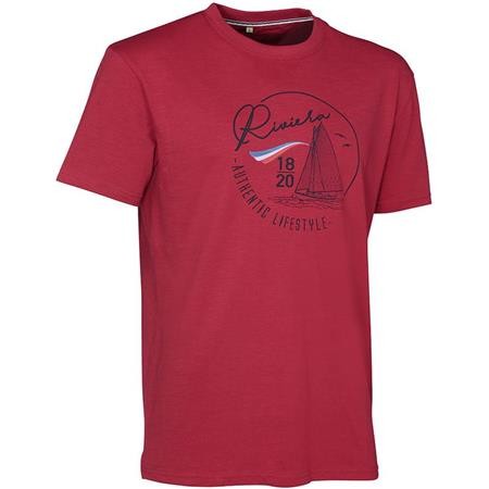 T Shirt Met Korte Mouwen Heren Ligne Verney-Carron Riviera - Rood