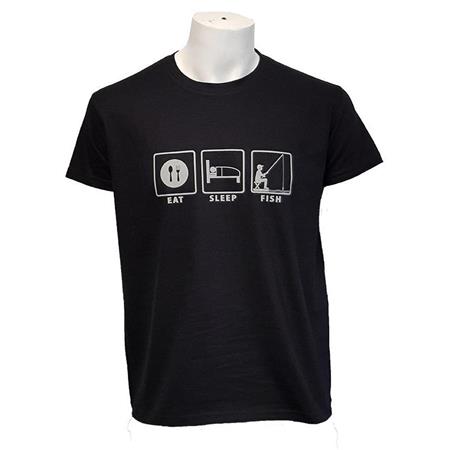 T-Shirt Met Korte Mouwen Homme Bartavel Eat Sleep Fish - Zwart