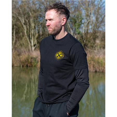 T-SHIRT MET KORTE MOUWEN VOOR HEREN FOX MATRIX LARGE FADE T-SHIRT BLACK/LIME - ZWART