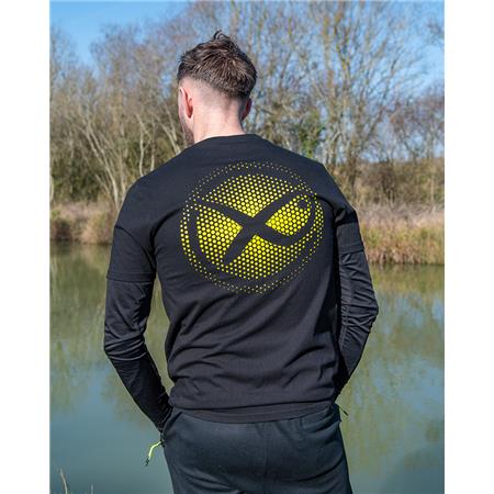 T-SHIRT MET KORTE MOUWEN VOOR HEREN FOX MATRIX LARGE FADE T-SHIRT BLACK/LIME - ZWART