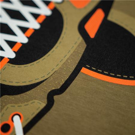 T-SHIRT MET KORTE MOUWEN VOOR HEREN KUMU TRUE LEATHER - KAKI