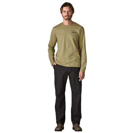 T-SHIRT MET LANGE MOUWEN VOOR HEREN PATAGONIA MEN'S LONG-SLEEVED HOME WATER TROUT RESPONSIBILI-TEE - GUMTREE GROEN
