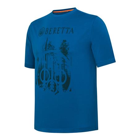 T-SHIRT MIT KURZEN ÄRMELN FÜR HERREN - BLUE TWILIGHT BERETTA OUTLINE - BLUE TWILIGHT